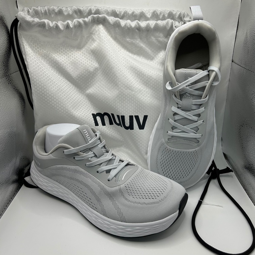 Muuv Mens Performance Running Walking‎ Sneakers Light Grey EUR 43 US 10 Box Toe